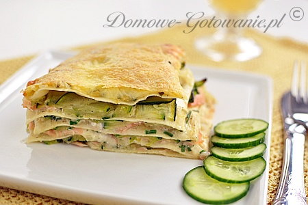 Lasagne z łososiem i cukinią Lasagne z łososiem i cukinia